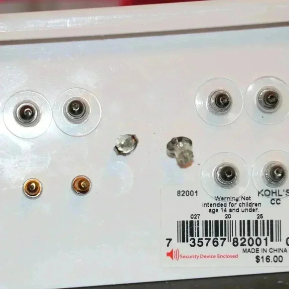 Croft & BArrow Cubic Zirconia for Sensitive Ears 5 Pair of Earrings - Picture 3 of 3